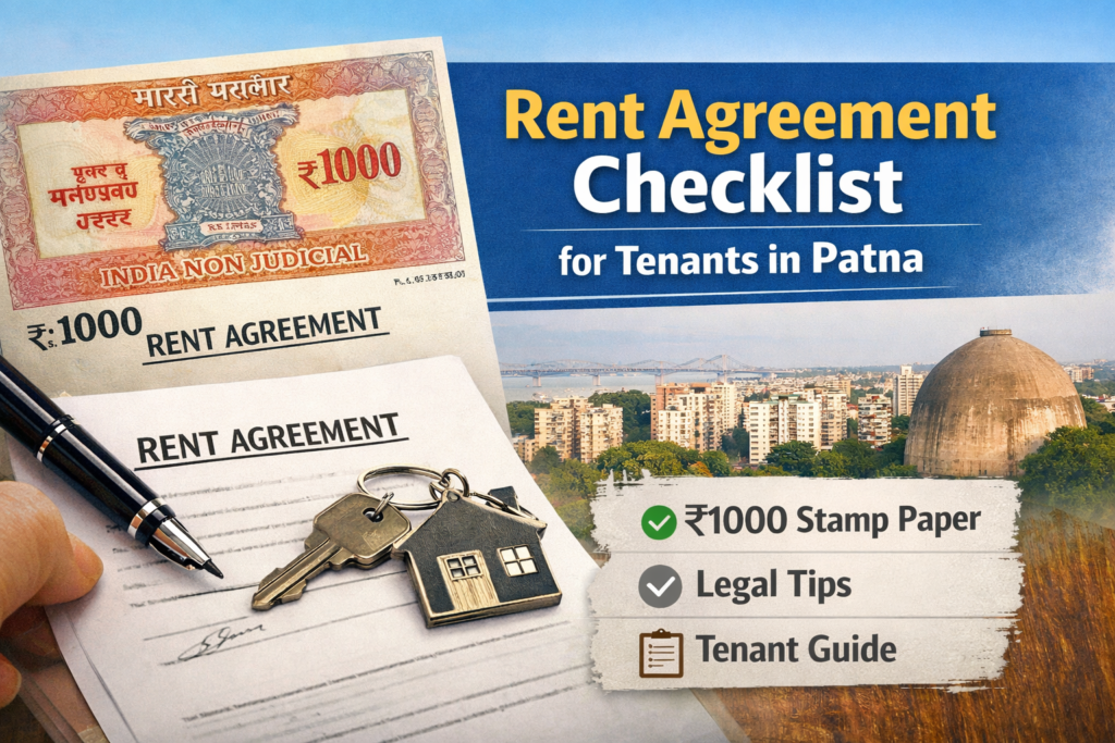 Rent agreement checklist for tenants in Patna on ₹1000 stamp paper